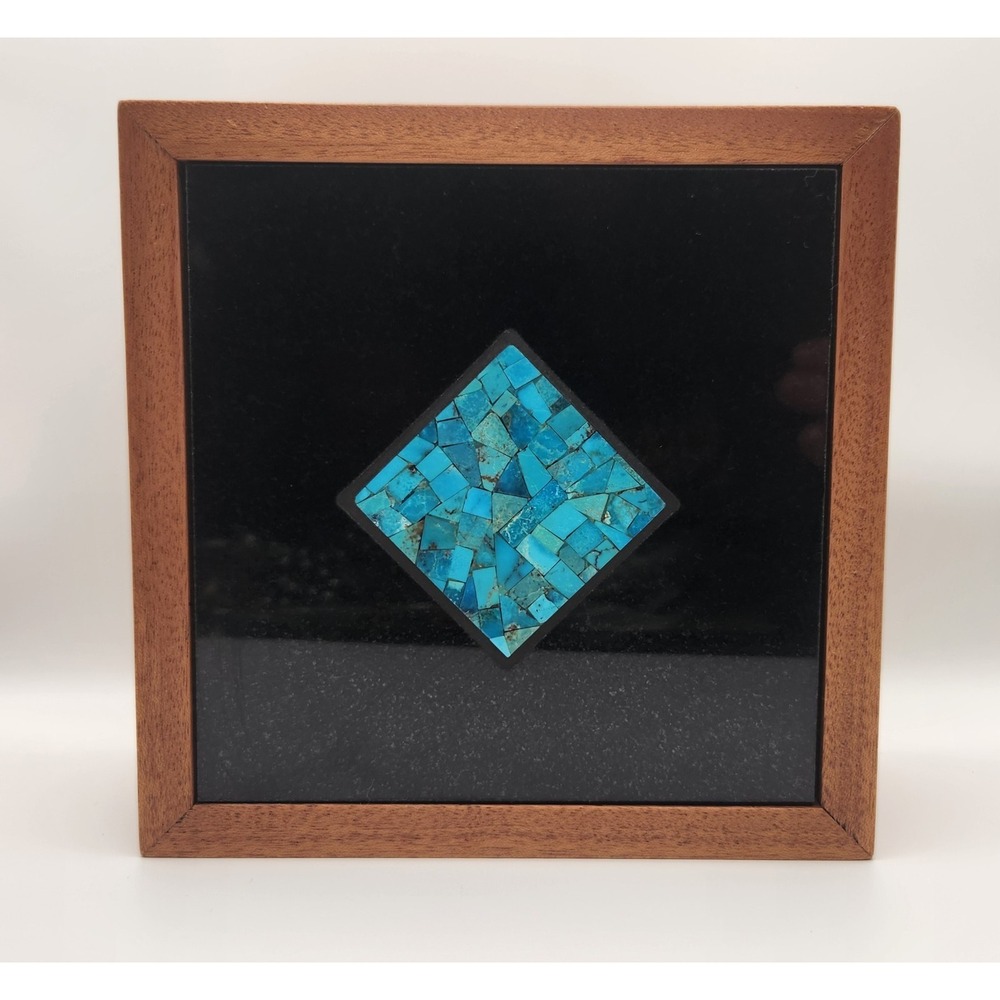 Jay King Mine Finds Turquoise Mosaic Inlay Jewelry Keepsake Box Southwest